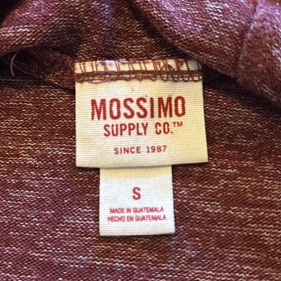 Mossimo supply co women’s maroon soft rayon stretch oversized long sleeve shirt - Picture 4 of 6